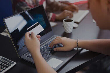 Online Credit Card Payment Purchasing something online with a credit card
